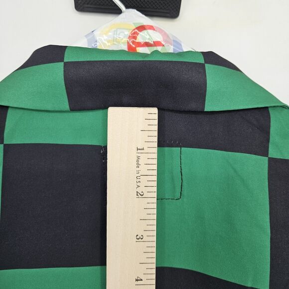 Steady Hands Shirt Mens XL Checkered Short Sleeve Button Up Anime Graphic Casual - Picture 5 of 10